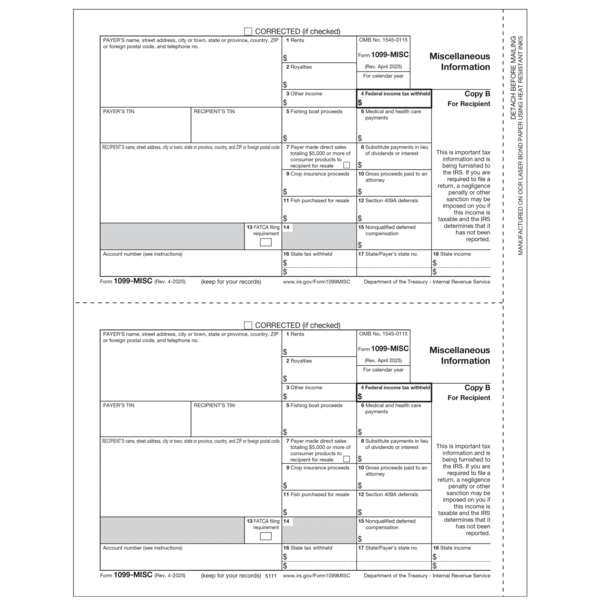 1099 Misc Forms For Infor Property Management
